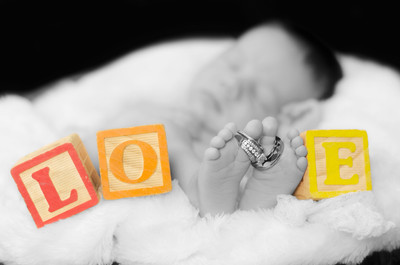 Newborn with Color Splash