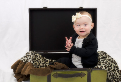 Baby girl with props