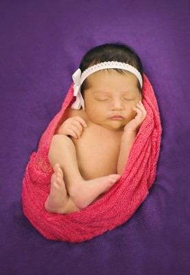 Baby girl close up
